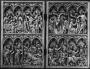 Diptych, 2 registers, 4 arches across (frise d'arcatures, colonnettes) (Front, open)