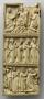 Wing, left (part of a diptych), 3 registers, bands of rosettes (décor de roses) (Front)