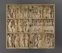 Diptych, 3 registers, bands of rosettes (décor de roses) (Front)