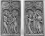 Set of writing tablets, 1 register, 1 ogee arch across (tablettes à écrire; plaquettes; colonnettes) (Front)