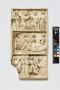 Wing, right (fragment of a diptych), 3 registers, bands of rosettes (décor de roses) (Front)