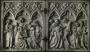 Diptych, 1 register, 3 arches across (plaquettes; frise d'arcatures) (Front (open))