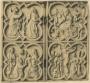 Diptych, 2 registers, with quatrefoils (quatre-feuilles) (Front)