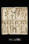 Wing, right (part of a diptych), 2 registers, bands of rosettes (décor de roses) (Front)