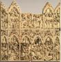 Wings, 2 registers, 1 arch across (fragment of a polyptych; missing centre panel) (Front (open))