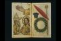 Devotional booklet, with covers, 1 register, 2 arches across and 6 painted panels (frise d'arcatures; plaquette) (Folios 5v-6r)