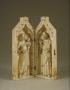 Gabled diptych, 1 register, 1 ogee arch across, bands of rosettes (décor de roses); also known as the Salting Diptych (Front)