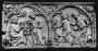 Panel (fragment of a casket), 1 register, 2 arches across (coffret; frise d'arcatures; colonnettes) (Front)