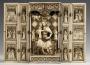 Polyptych, 3 registers (wings), openwork panels, ogee arches (tabernacle; ajouré; colonnettes) (Front)