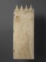 Panel with gables, 4 registers, 4 arches across (frise d'arcatures); also known as the Salting leaf (Back)