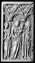 Writing tablet, 1 register, 1 full and 2 half arches across (tablette à écrire; plaquette; frise d'arcatures); probably reused as a diptych (Front)
