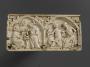 Panel (fragment of a casket), 1 register, 2 arches across (coffret; frise d'arcatures; colonnettes) (Front)
