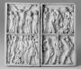 Diptych, 2 registers, bands of rosettes (décor de roses) (Front)